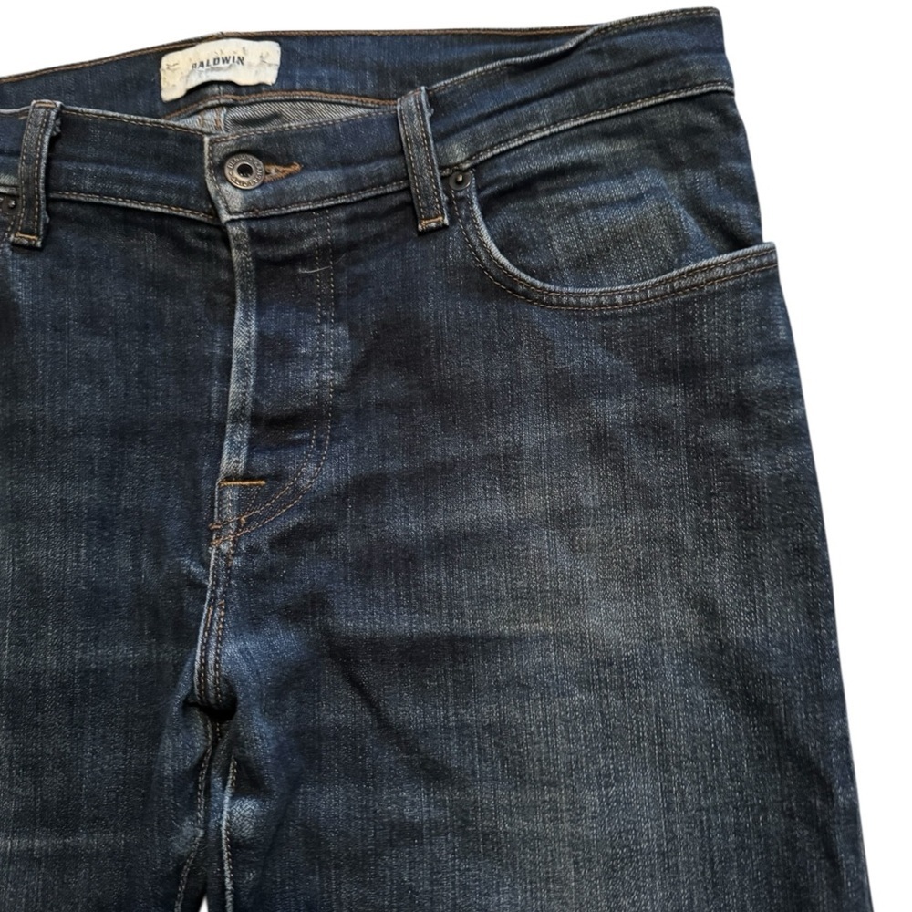 Baldwin Men’s 76 Slim Japanese Selvedge Size 34 Button Fly USA Denim Jeans - Picture 4 of 9